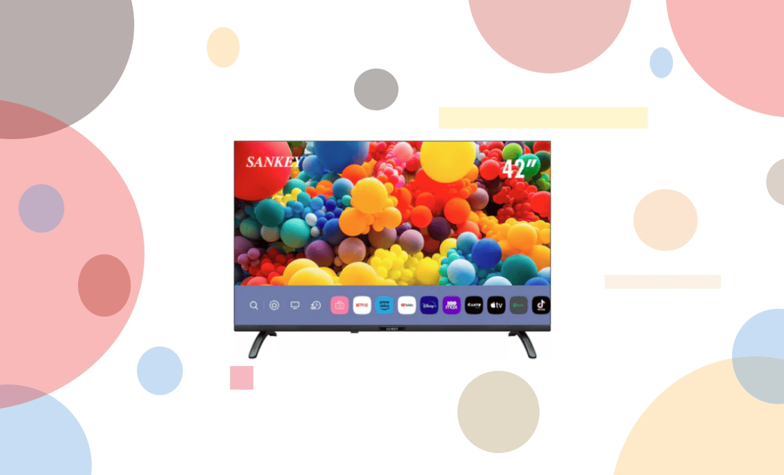 Con el Sankey CLED-42DW9, se puede disfrutar de una pantalla de 42" en Full HD, equipada con un sistema WebOS y múltiples puertos HDMI y USB, perfecto para conectar diversos dispositivos.