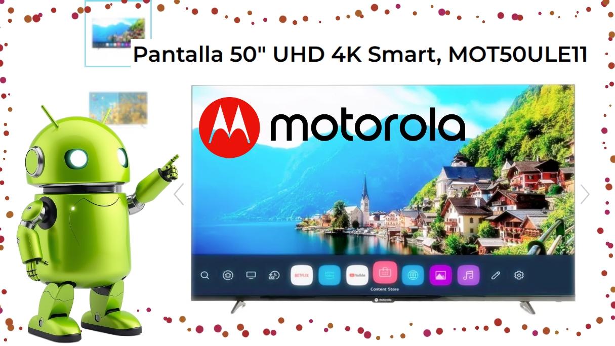 Motorola 50" LED 4K Smart TV: Alta resolución 4K, Google Assistant y múltiples opciones de conectividad. Perfecto para toda la familia.