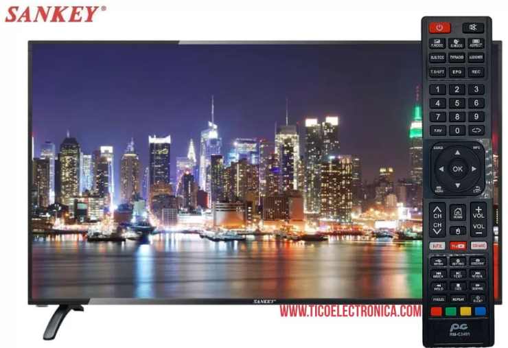 El televisor Sankey CLED40SID5 de 40" ofrece resolución Full HD y un control remoto amigable.