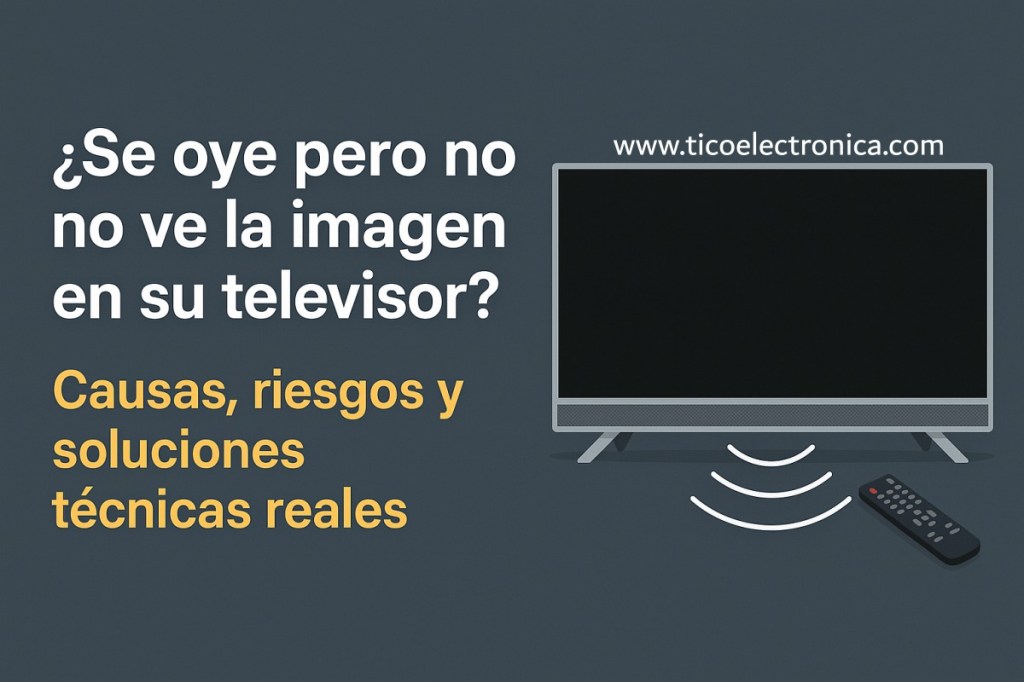 ¿Se oye pero no se ve la imagen en su televisor? Causas, riesgos y soluciones técnicas reales