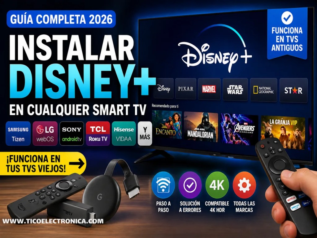Disney+ no aparece? Guía 2026: solución por marca y TV antiguo