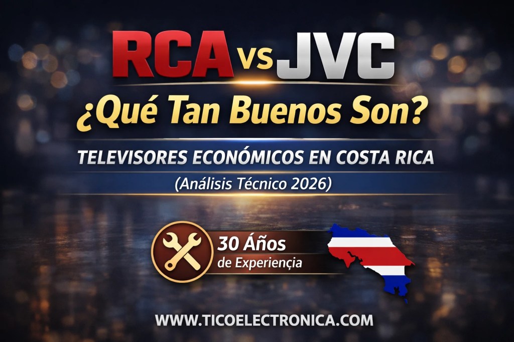 Comparativa de televisores RCA y JVC en Costa Rica 2026 – análisis técnico de Smart TV económicos publicado por TicoElectronica