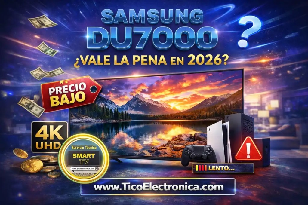 Samsung DU7000 Smart TV 4K análisis técnico 2026 Costa Rica TicoElectronica