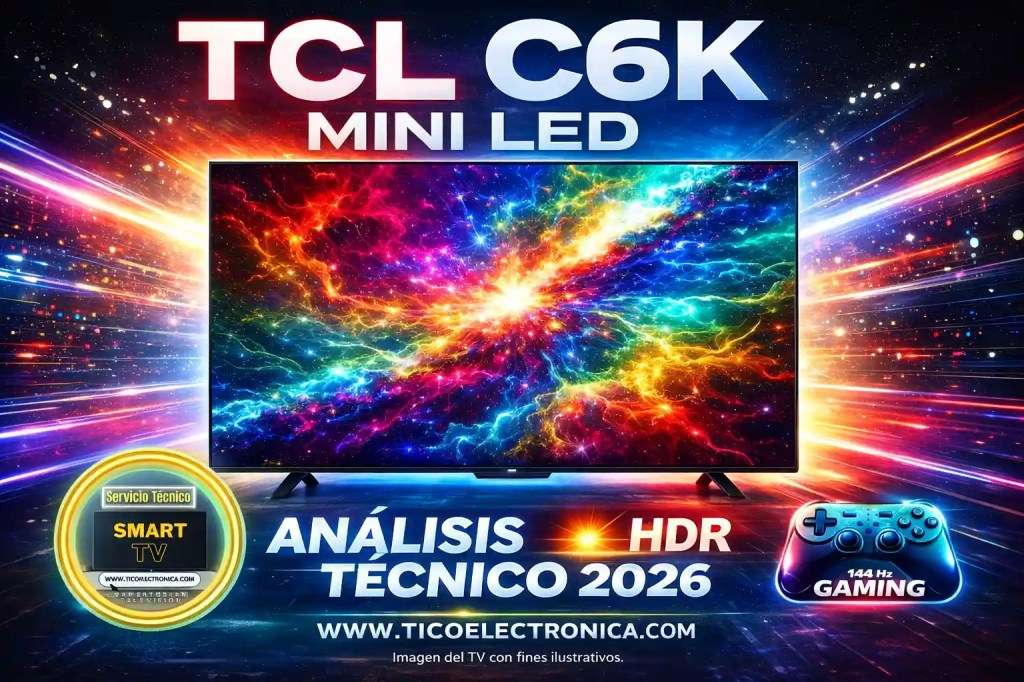 TCL C6K Mini LED Smart TV análisis técnico 2026 por Rodrigo Rodríguez técnico en reparación de televisores Costa Rica