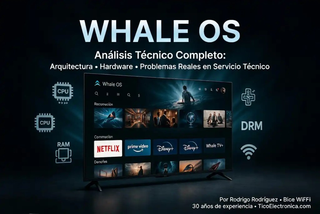 Análisis técnico completo de Whale OS: arquitectura, hardware económico y problemas reales en servicio técnico de Smart TVs en Costa Rica