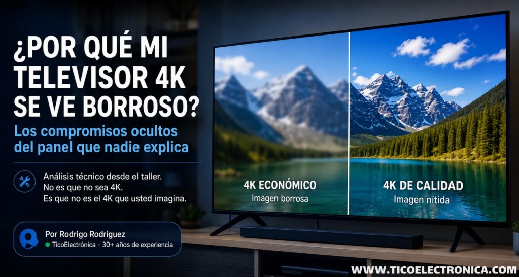 TV 4K barato vs caro: por qué se ve pixelada o borrosa la imagen (análisis técnico)