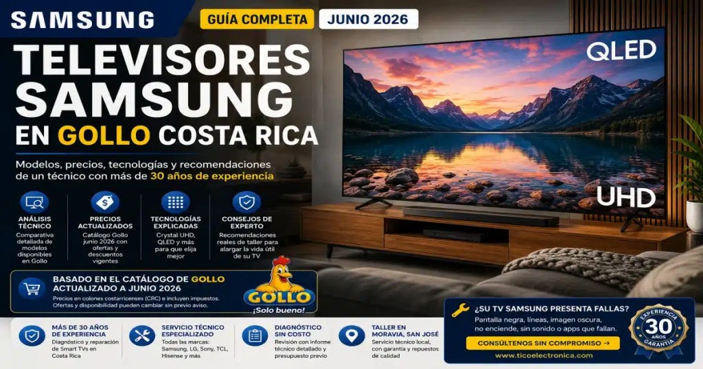 Mejor guía de televisores Samsung Gollo Costa Rica 2026