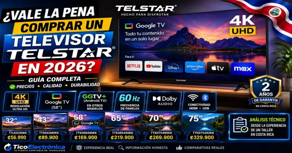 Televisores Telstar en Costa Rica 2026: precios, análisis técnico y opinión de un especialista