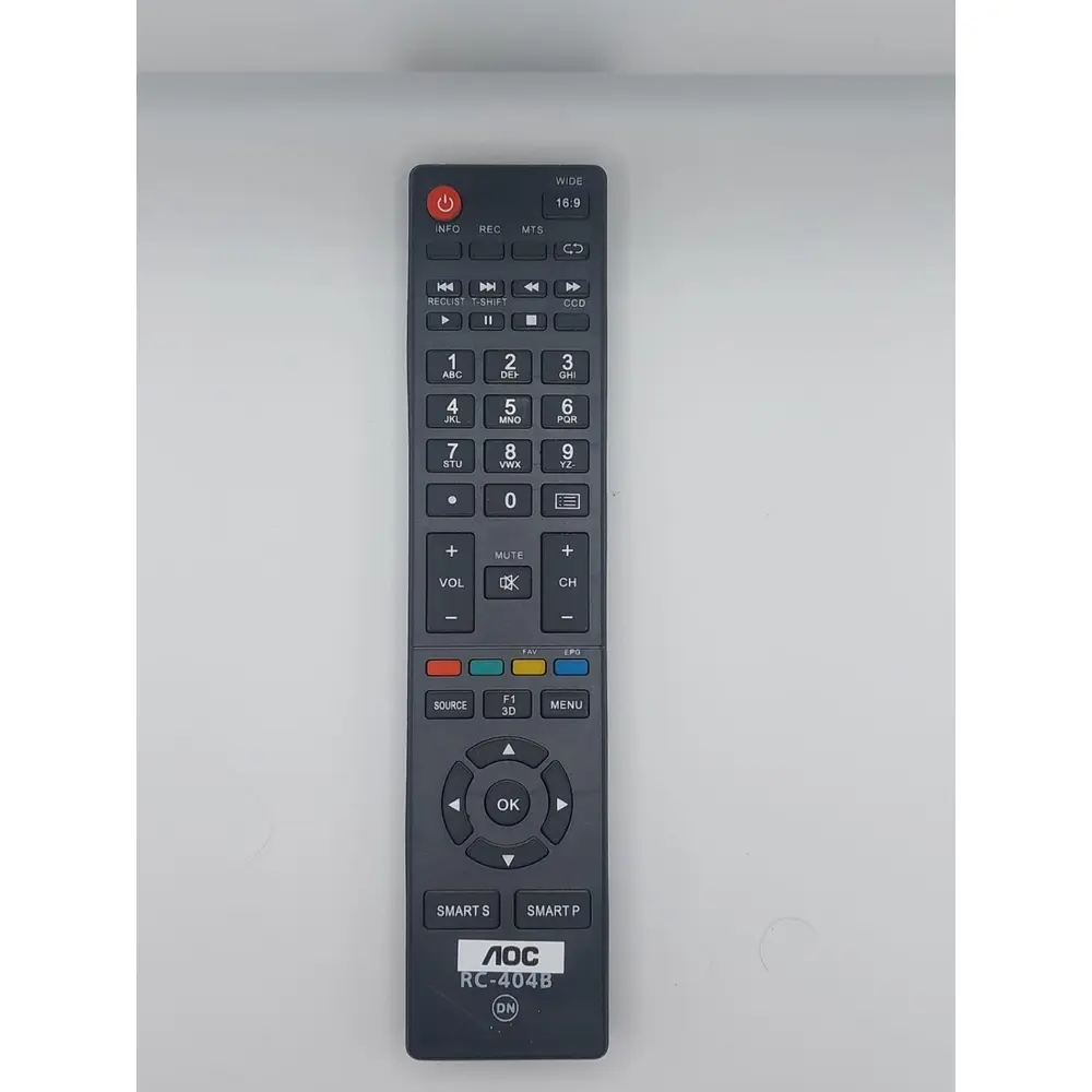 Control remoto AOC RC-404B visto de frente